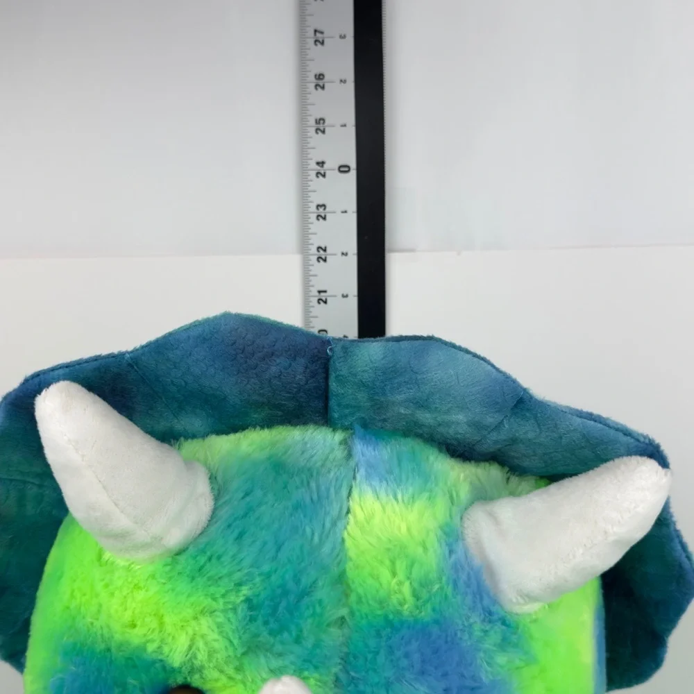 Dan Dee Jumbo Triceratops Plush 20” Tie Dye Dinosaur Stuffed Animal EUC